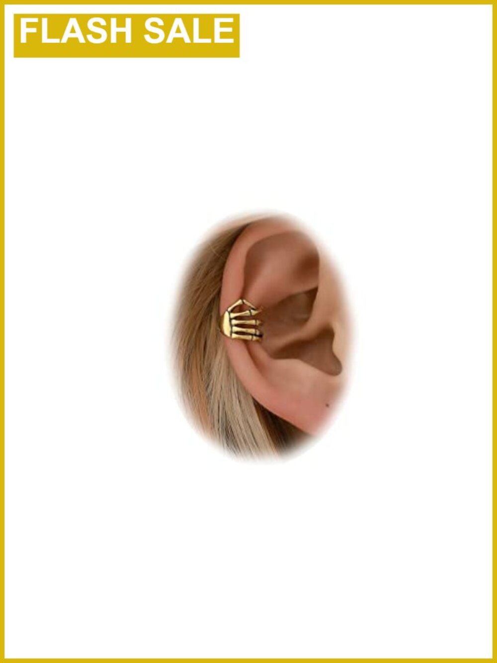 Skull Hand Ear Cuffs Clip On Earrings Halloween Jewelry